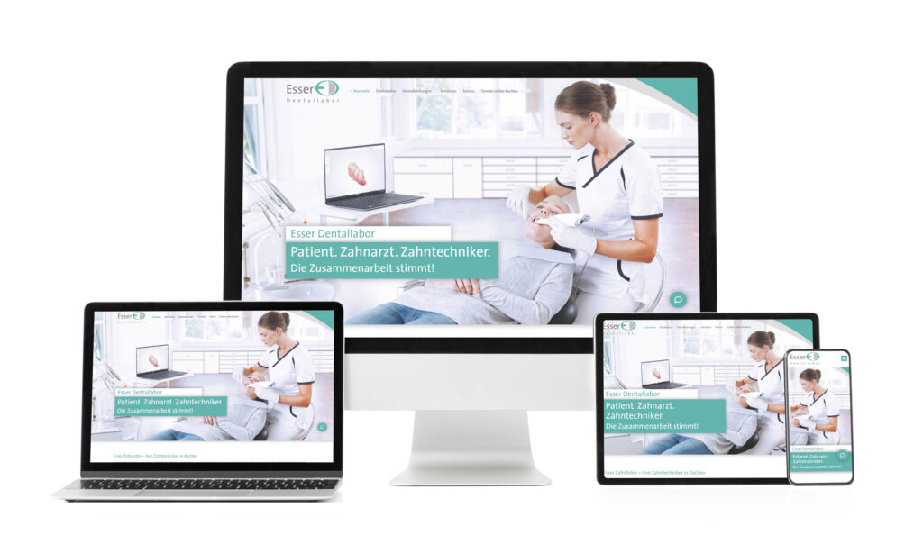 Brandneue Website von Esser Dentallabor von rexAdvise